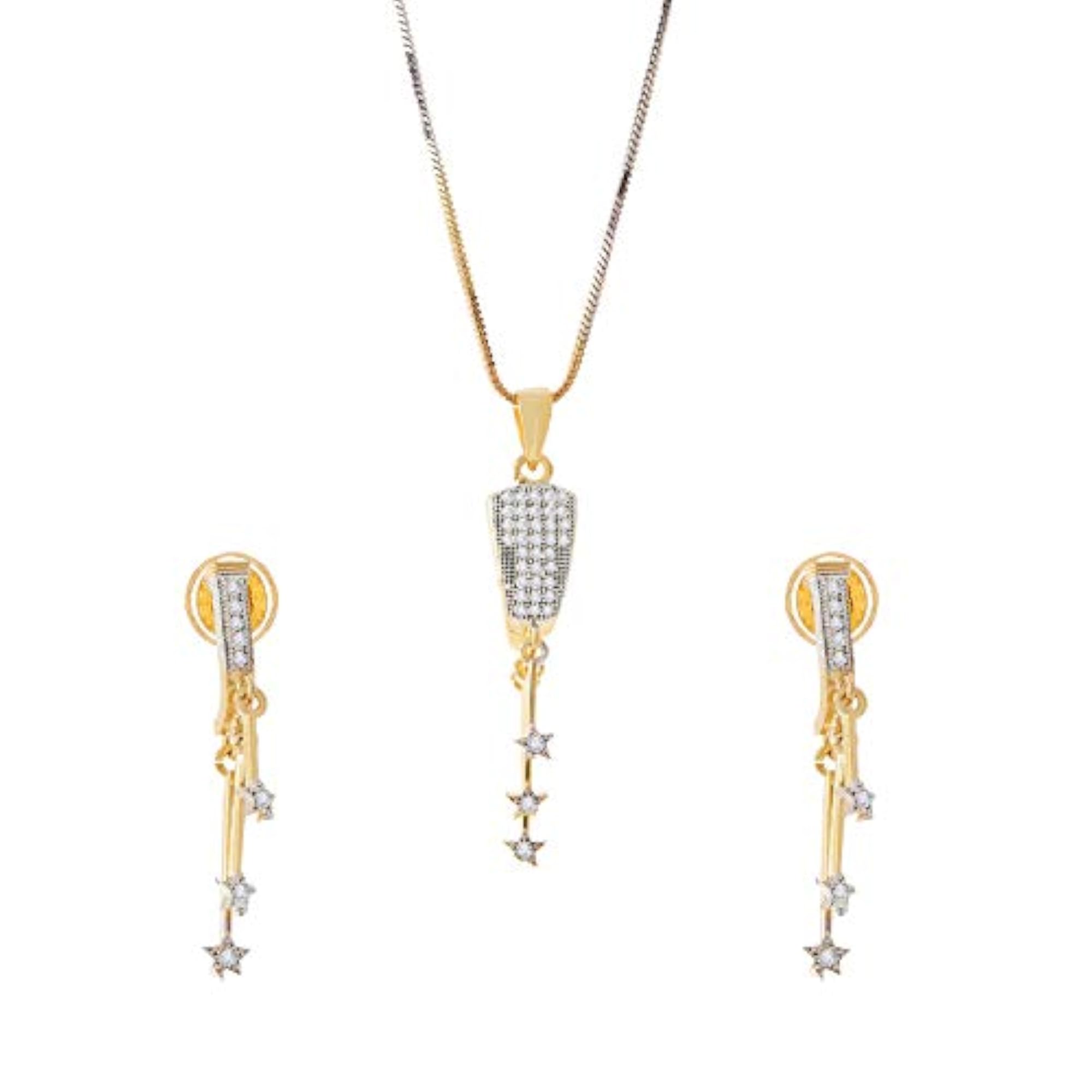 Heart Shape Ad Pendant Necklace Set & Big Size Pendant (Design 7)