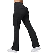 Yoga Flare Leggings for Women High Waisted Yoga Casual Pants Workout Leggings Cargo with 6 Pocket...