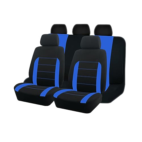Housses de siège de voiture bleu universelles accessoires pour camion et auto 5 places