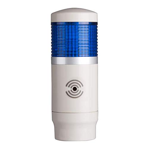 PMEB-101-B, Tower Light, 45mm LED 1 Stack, Steady, 12VAC/VDC, Red Lens with Built-in Buzzer