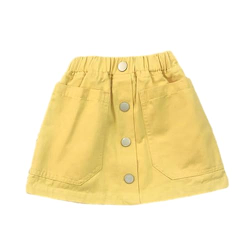 Valcatch Girl's Washed Denim Skirt - Toddler Girls 2-10 Years Elastic Waist Mini Jeans Skirt | Comfort Fashion Casual Skirt