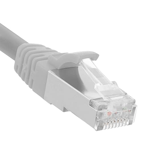 Navepoint Ethernet Patch Cable Cat6A, S/Ftp, 26Awg, 0.5 Ft, 5 Pack, Gray #TOP3