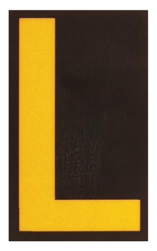 Chiffres et lettres réfléchissants Brady 5000-L 50037 en lot de 10
