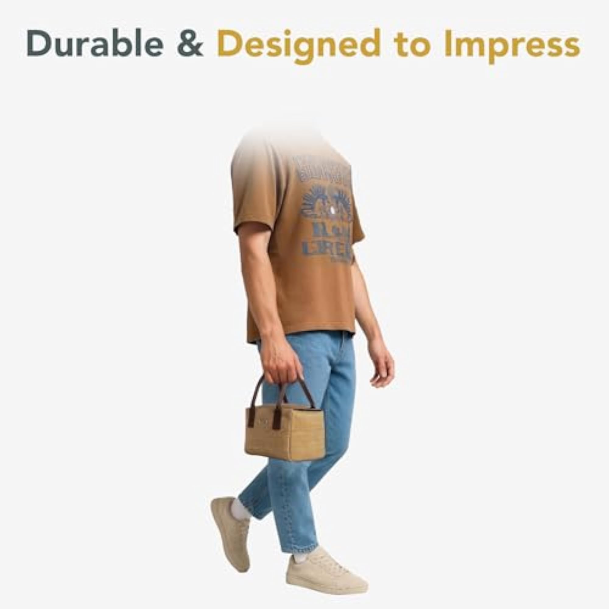 Lunch Bag Tote with Large Capacity, Insulated Carry Box