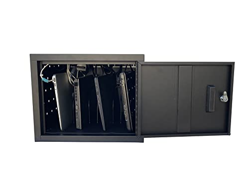 Workington 10-Device Wall Mounted Portable School Charging Cart Station For Chromebook, Tablet And Laptop Computer With Power Strip Included 1002 Black #TOP3