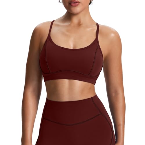 Image of Aoxjox Women's Workout Sports Bras Fitness Training Gym Lexi Lined Bra Yoga Crop Tank