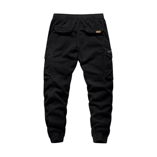 WENKOMG1 Mens Track Sweatpants, Elastic Bottom Casual Outdoor Hiking Running Cargo Jogger Sweat Pants Pockets, S-2XL2