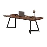 【Escritorio espacioso】 El escritorio grande de madera maciza proporciona mucho espacio para todas sus necesidades de trabajo. Ideal para monitores, portátiles y deja suficiente espacio para libros y otros accesorios de escritura. Mantenga el desorden fuera de la vista mientras le da un toque de encanto industrial-chic a su oficina.