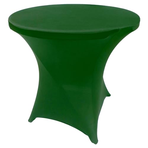 Goldstream Point Hunter Green 32 Inch Round x 30 Inch Tall Spandex Cocktail Tablecloth Folding Cover Stretch by Goldstream Point - Used condition - US$22.57
