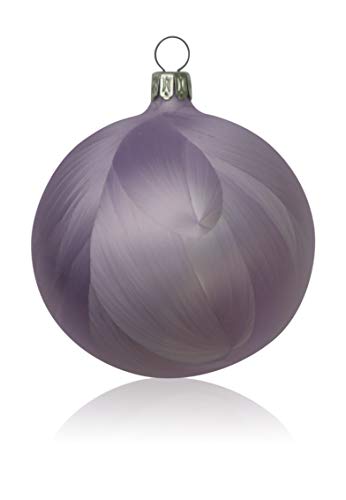 Lauschaer Glas Christbaumkugeln Eislack Flieder 5 Stück d 5cm Christbaumschmuck Weihnachtsbaumschmuck mundgeblasen