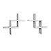 Danya B FF2513W Set of 2 Reversed Criss Cross Shelves, White