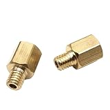 HF Mont M6 M8 M10 1/8" 1/4" Buchse auf Stecker gerade Messing Rohrverbinder Kupplung Nippel Kompressionsverschraubung Schmieröl(M10x1mm - M6x1)