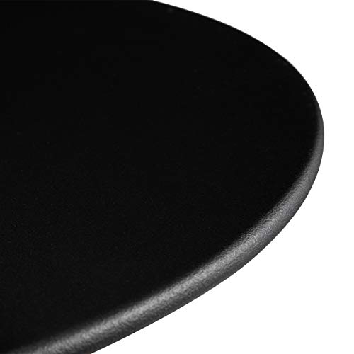 Hollyhome Round&Rectangle Metal End Side Table, Accent Anti-Rust Waterproof Simplistic Sofa Table, Modern Outdoor&Indoor Characteristic Coffee Table, (D)18.03"X(H)23.03"X(L)17.24"X(W)13.27", Black #TOP7