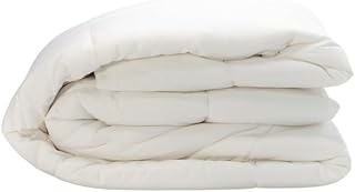 OrganicTextiles 100% Natural Australian Wool Mattress Pad with Organic Cotton Cover (Queen Size), Moisture Wicking, Luxurious Soft Feel, Baffle Box Stitching, Temperature Regulation, Machine Washable