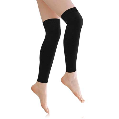 Image of 2 Pairs Women Knit Leg Warmers, Knee High Knit Warm Thermal Acrylic Winter Leg Sleeve Winter Warm Long Boot Socks