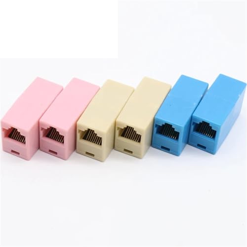 Connecteur RJ45 femelle double port 8P8C rouge avec contacts cuivrés stables | Pack de 10