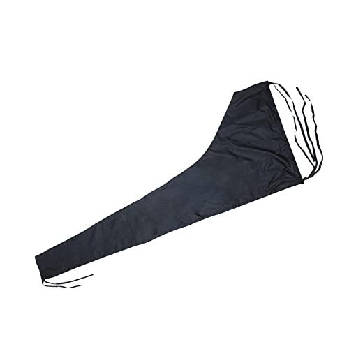 RIYIFER Impermeable Cubierta a Prueba de Polvo, Cubierta de Vela Mayor 210D Impermeable Tela Oxford Cubierta de Vela Mayor con Velcro + Correa Ajustable,Negro,12~13ft (396 * 117cm) Cover