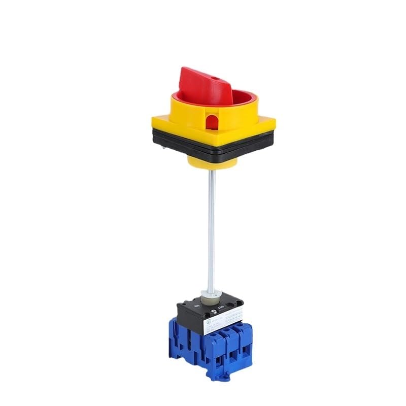 Red Yellow Pad-Lock with Extension Arm Isolator Switch 3 Phase On-Off Rotary Cam Selector