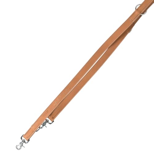 Rustic Fatleather Adjustable Leash Heartbeat, L - XL : 2.00 M - 25 mm, Brown, 6.56 feet