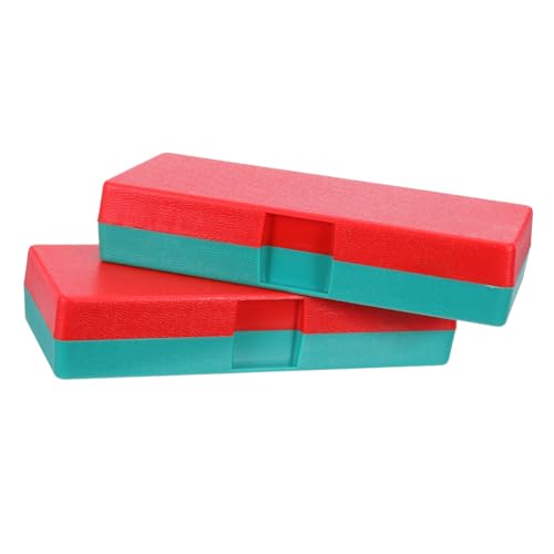 Ciieeo 2pcs Outside Micrometer Storage Case Red Green 0-25mm Heavy Duty Protective Compact Box for Technicians Workshop Industrial Use