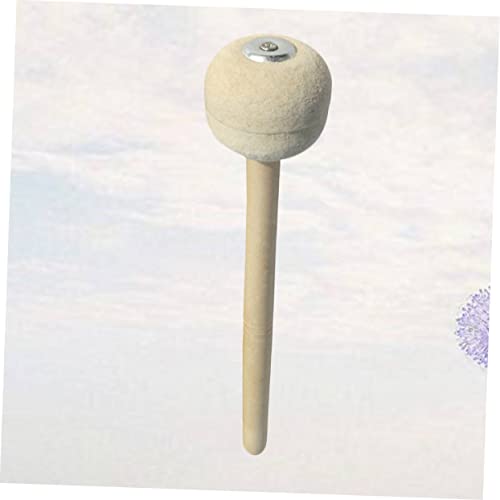 Baquetas para batería con punta de fieltro y mango de madera de arce, color beige miniatura 3