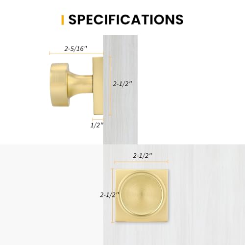 Goldenwarm 1 Pack Gold Door Knobs, Gold Dummy Interior Door Knob, No-Turning Door Dummy Knob for Closet Doors, Zinc-Alloy Heavy Duty by Goldenwarm - Image 3