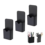 Difistik Magnetic Pen Holder 3 PCS - Wall Mount Organizer for Whiteboard Markers, Remote Controls and Office Supplies | Fridge Mount