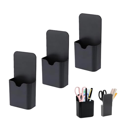 Difistik Magnetic Pen Holder 3 PCS, Magnetic Marker Holder Whiteboard Pen Holder Organizer | Wall Mount Remote Control Holder | Magnetic Pen Holder for Fridge, Whiteboards, Office