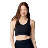 Brooks Women's Luxe Phone Pocket Sports Bra, Ultra Soft, Medium Support - Black - M