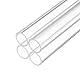 Rebower 4 Stück Transparent Rohr, ID 16mm OD 20mm LÄNGE 250mm Acryl Kunststoffrohr für Lampenbau, Stehlampen, Möbel