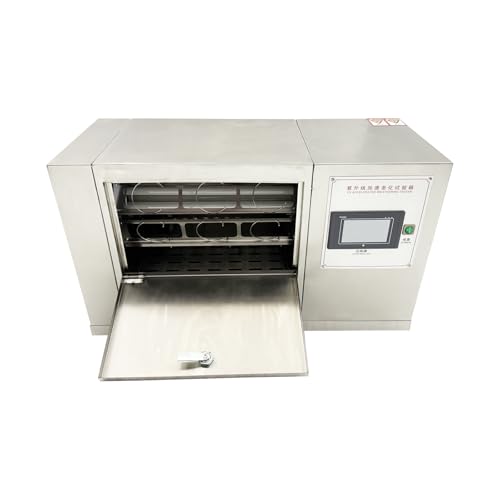 EQCOTWEA UV Accelerated Aging Test Chamber with Spray Function 24 Test Piece UVA 315~340nm Triple-Lamp System for Plastic/Rubber/Textile, ASTM-Compatible Weathering Tester 110V
