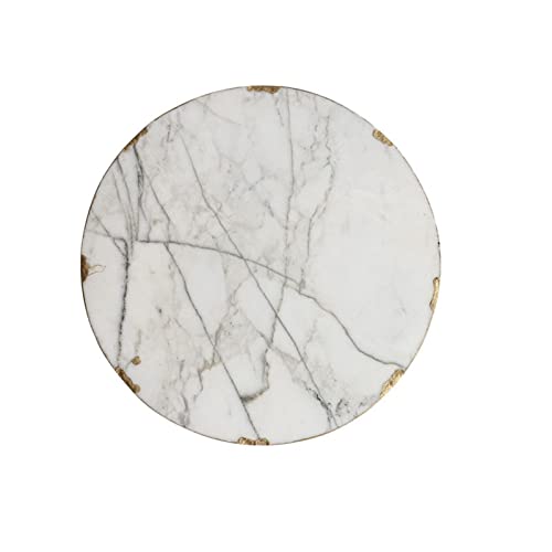 DDGURDH 朝食トレイ 大理石 サービングトレイ ジュエリーディスプレート 化粧品オーガナイザー デザート フルーツ スナックプレート ティー コーヒー ミルク 装飾トレイ (M~15cm)