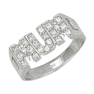 Bague en or blanc 375 avec strass gold de zirconium finering chic