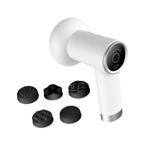 Outil de massage portable sans fil à intensité réglable avec 5 têtes pour le ventre