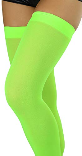 Image of ToBeInStyle Women's Nylon Thigh High Schoolgirl Opaque Stockings