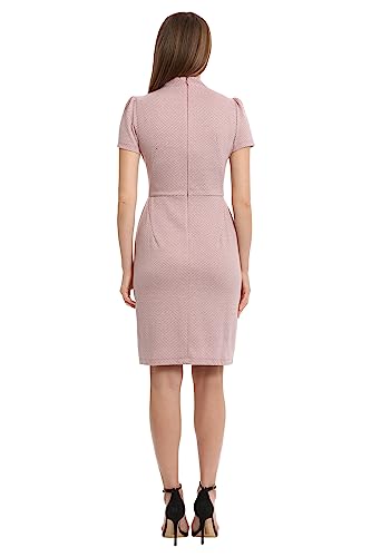 Maggy London Women's Midi Short Sleeve Sheath with Neck Tie Career Office Work Wear4