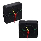 MALUGOGO Kit di Sostituzione Meccanismo Orologio al Quarzo in Plastica con Funzione Sveglia 2 Set per Orologi da Parete da Tavolo, per Casa e Ufficio