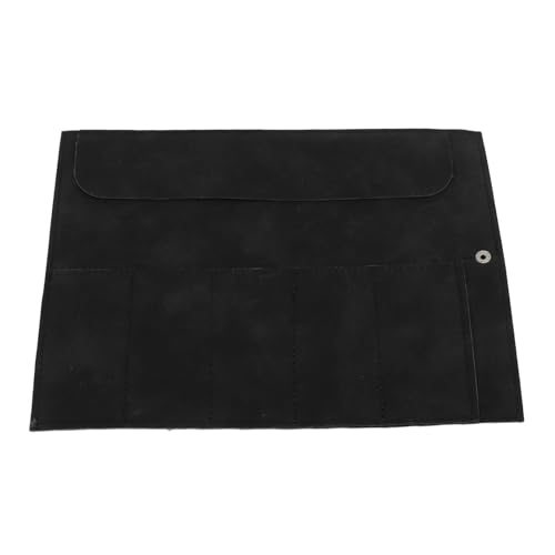 lvifloae PU Leather Watch Band Rangement Roll 5 Slot de voyage à sous Sac pour les sangles de montre Accessoires Accessoires Rouleau de montre compacte avec fermeture instantanée pour le (Noir)