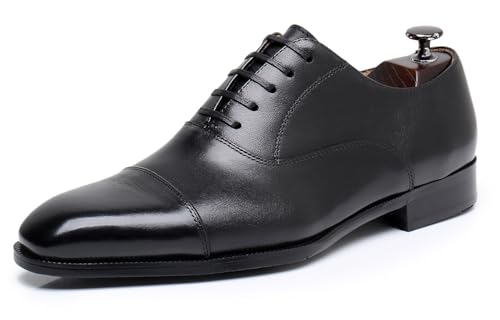 Santimon Mens Dress Shoes Formal Oxfords Genunie Leather Modern Fashion Derby Prom Wedding Business Casual Suit Shoes Tuxedo Shoes for Men2