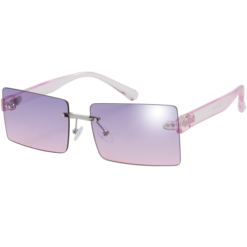 Image of The Fresh Minimalist Small Rectangular Sunglasses Clear Eyewear - Exquisite Packaging