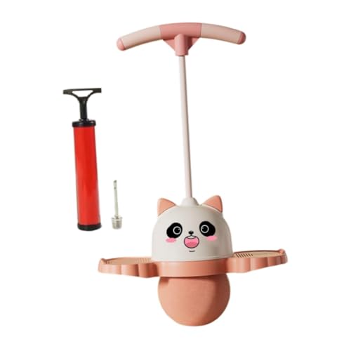 Yiju Panda Shape Pogo Ball with Handle Pogo Jump Toy Kids Bouncing Ball Pogo Stick for Games Exercise Balance Ability Toys Girls, Pink