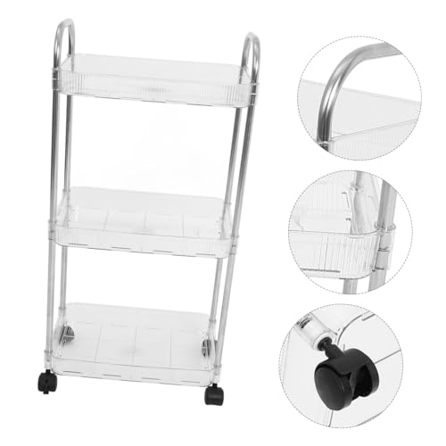 Chariot de rangement mobile à 3 niveaux compact pour salons et instituts - 6