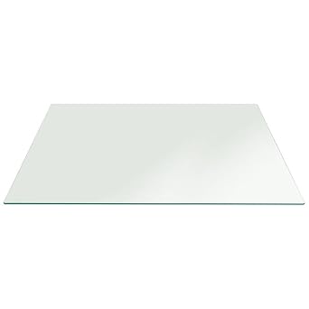 Custom Cut 3/16" Thick - Clear Tempered Glass Cut to Size - Rectangle Replacement for Table Tops, Shelves, Windows with Flat Edge by Fab Glass and Mirror