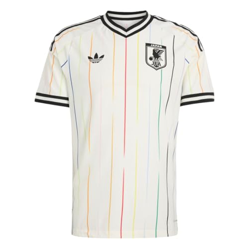 adidas Mens Japan 26 Away Authentic Jersey Off White/Black Small