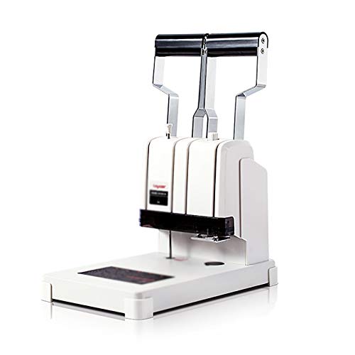 Bürozubehör, Bindemaschine, Bindemaschine, Klebebindemaschine, Finanzbürobedarf, Buchhaltung, Buchbindung, Stanzmaschine (Farbe: Weiß, Größe: 37,8 x 30 x 19,6 cm)