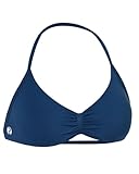 AUROLA Influence Strappy Bra Sports Bras for Women, Backless Padded Impact Strappy Bra for Workout Gym Yoga with Removable Cups,Ensign Blue,S