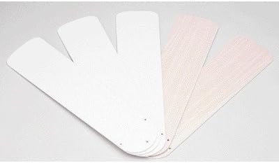 Westinghouse 7741600 52" White & Bleached Oak Reversible Fan Blades 5 Count
