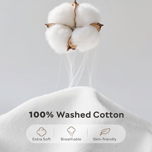 Image of JELLYMONI Queen Size Duvet Cover 100% Cotton Linen Texture Breathable Set | Pure Cotton, Zipper Closure, with natural wrinkles, Breathable&Soft, fade-resistant, 1 Duvet Cover & 2 Pillowcases