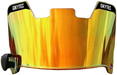 Football Visor Youth Football Helmet Visor Scratch Resistant UV Block Facial Protection Visor for Football Helmet (revo R-Gold)