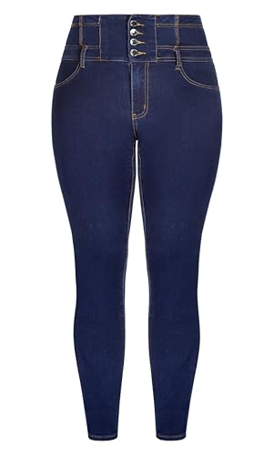 City Chic Women's Plus Size Harley Regular Corset Skinny Jean3